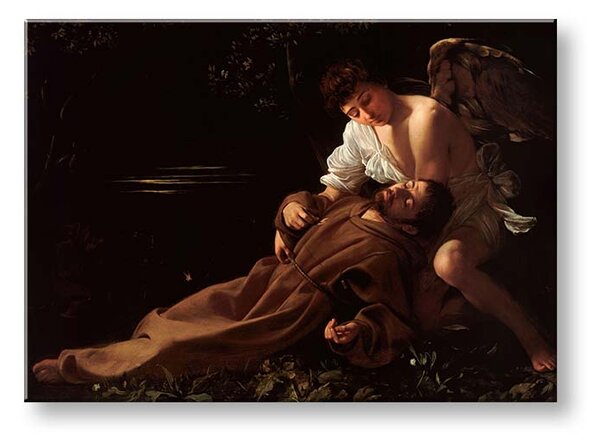 Tablou canvas Michelangelo Caravaggio - Sfântul Francisc din Assisi în extaz - 30x40 cm