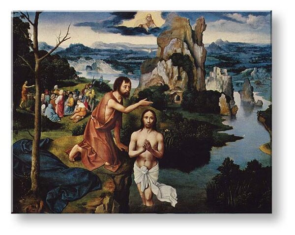 Tablou canvas Joachim Patinir - Botezul lui Iisus Hristos - 30x40 cm