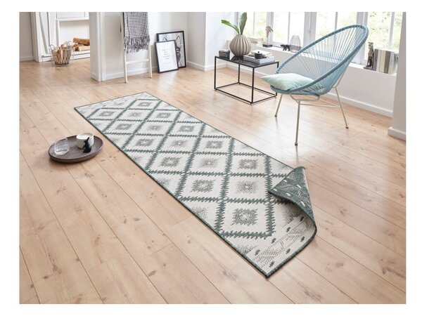 Covor adecvat pentru exterior NORTHRUGS Malibu, 250 x 80 cm, verde-crem