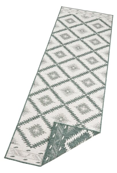 Covor adecvat pentru exterior NORTHRUGS Malibu, 250 x 80 cm, verde-crem