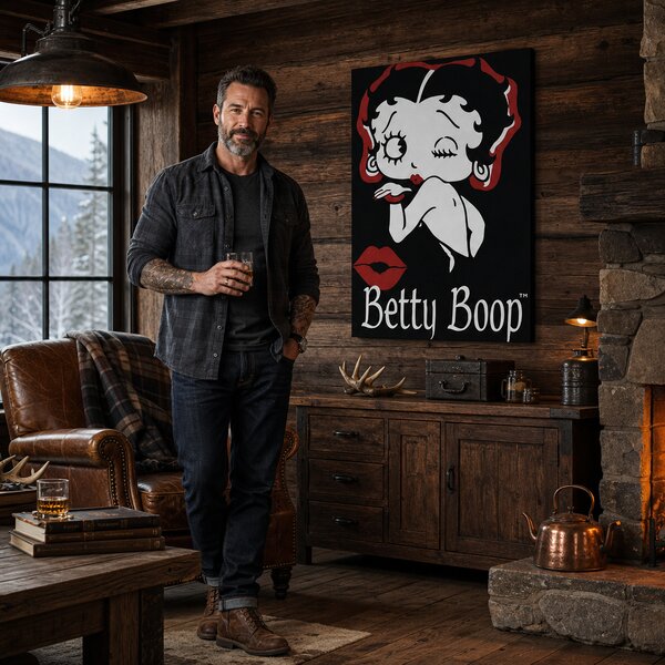 Tablou pictat manual POP Art Betty Boop 1 buc bb - 30x40 cm