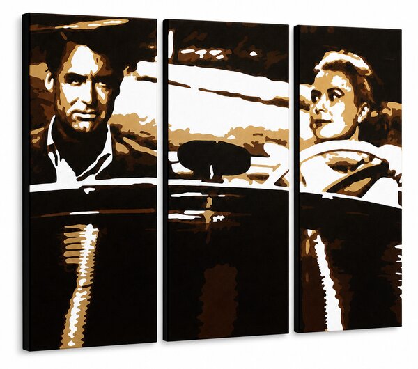 Tablou pictat manual POP Art James Bond 3 bucăți bond1 - 60x40 cm