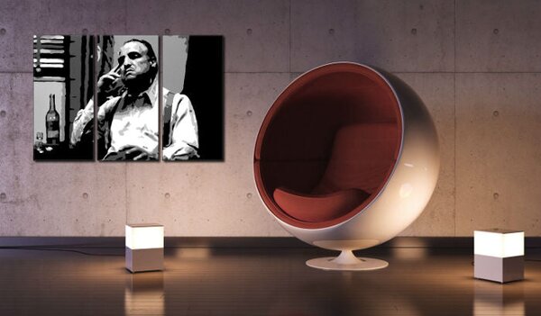 Tablou POP ART pictat manual a lui Marlon Brando 3 părți mb2 - 60x40 cm
