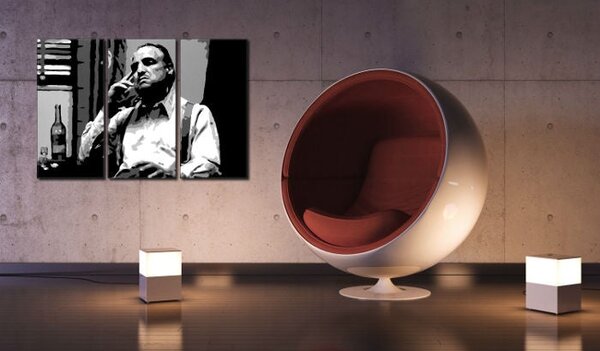 Tablou POP ART pictat manual a lui Marlon Brando 3 părți mb2 - 60x40 cm