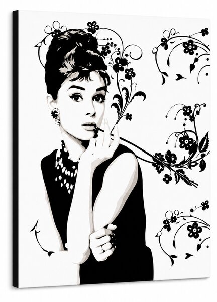 Tablou POP ART pictat manual a lui Audrey Hepburn ah6 - 60x80 cm