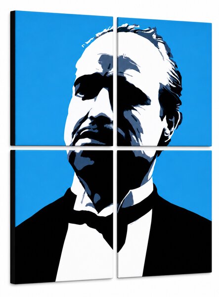 Tablou POP ART pictat manual a lui Marlon Brando 4 părți mb4 - 60x60 cm