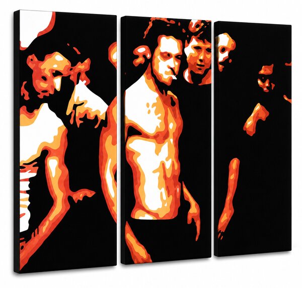 Tablou POP ART pictat manual Fight Club 3 părți fc2 - 60x40 cm