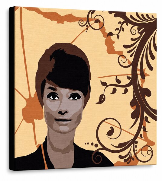 Tablou POP ART pictat manual de Audrey Hepburn 1 bucată ah7 - 50x50 cm
