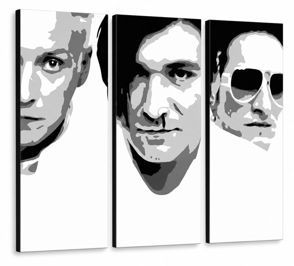 Tablou POP ART pictat manual Die Ärzte 3 părți da2 - 60x40 cm