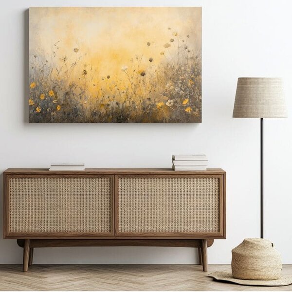 Reproducere pe pânză unei pajiști însorite | finisată de mâna artistului - 40x60 cm