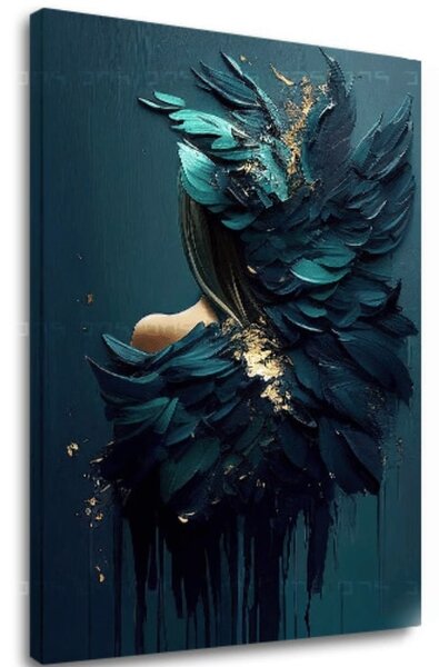 Picturi moderne pe pânză - Feminine Touch of Angelic Beauty - 40x50 cm