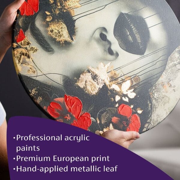 Picturi rotunde cu acrilic Alpine Boats - 60 cm