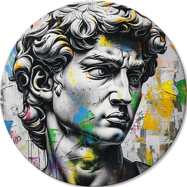 Picturi rotunde cu acrilic Ancient View of David - 60 cm