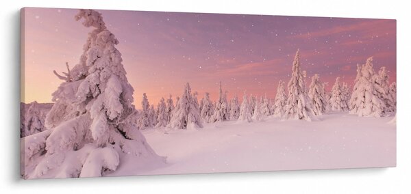 Tablou - Copaci sub așternut de zăpadă (120x50 cm)