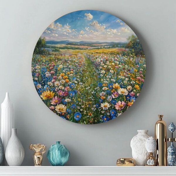 Picturi rotunde cu acrilic Parfumul florilor - 60 cm