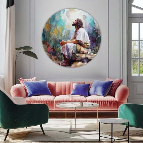 Picturi rotunde cu acrilic Pace spirituală - 60 cm