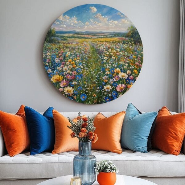 Picturi rotunde cu acrilic Parfumul florilor - 60 cm