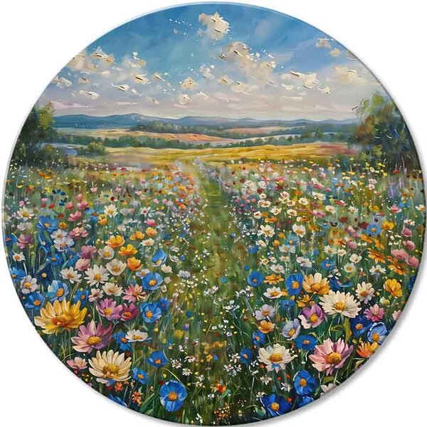 Picturi rotunde cu acrilic Parfumul florilor - 60 cm