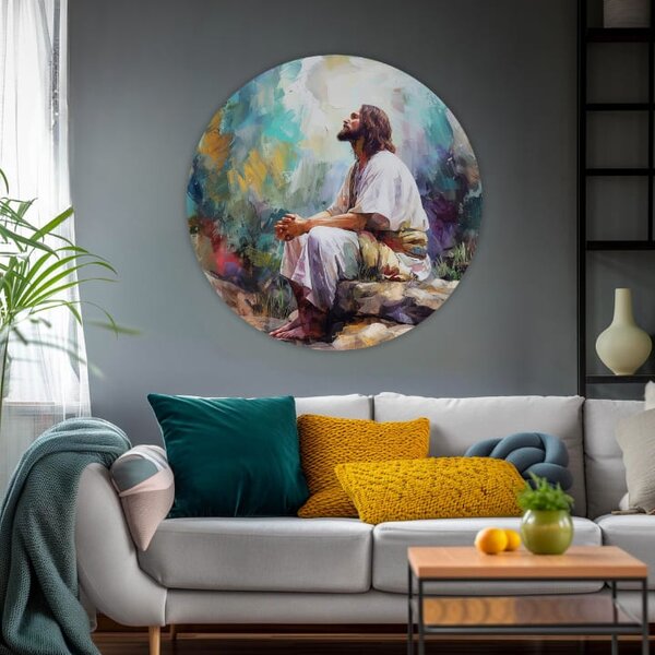 Picturi rotunde cu acrilic Pace spirituală - 60 cm