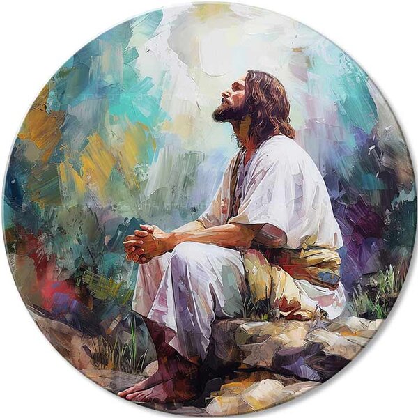 Picturi rotunde cu acrilic Pace spirituală - 60 cm
