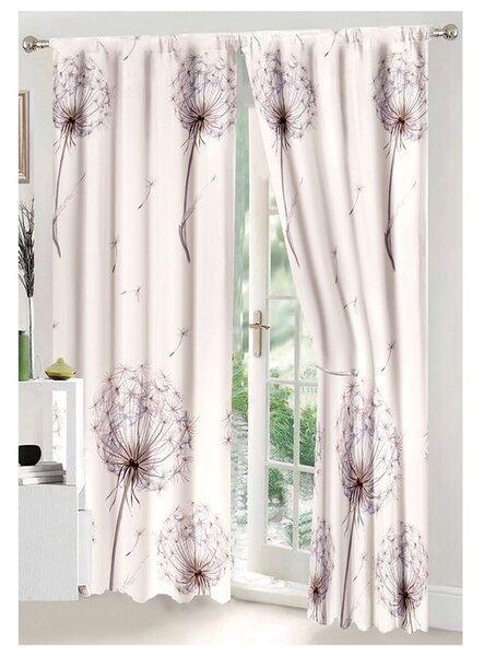 Pachet PROMO: Set 2 Draperii cu Rejansă pentru bară + Lenjerie de pat DUBLU, cu 6 PIESE din FINET GROS (cod SDL-04)
