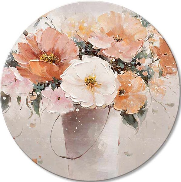 Picturi rotunde cu acrilic Silent Symphony - 60 cm