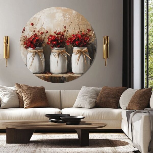 Picturi rotunde cu acrilic Trei surori - 60 cm