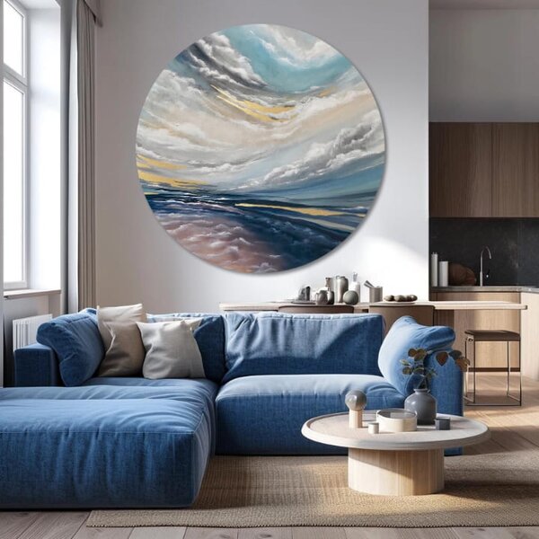 Picturi rotunde cu acrilic Un nou început - 60 cm