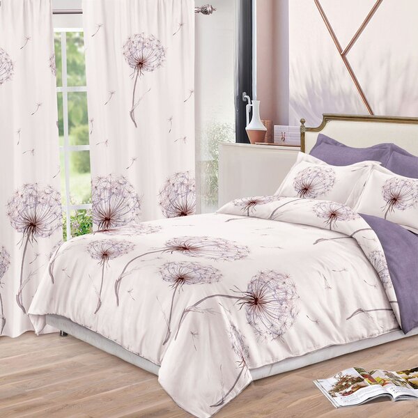 Pachet PROMO: Set 2 Draperii cu Rejansă pentru bară + Lenjerie de pat DUBLU, cu 6 PIESE din FINET GROS (cod SDL-04)