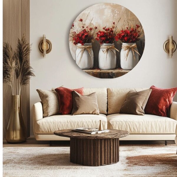 Picturi rotunde cu acrilic Trei surori - 60 cm