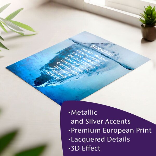 Poster de perete cu efect EXTRA - Icebergul succesului - 40x60 cm