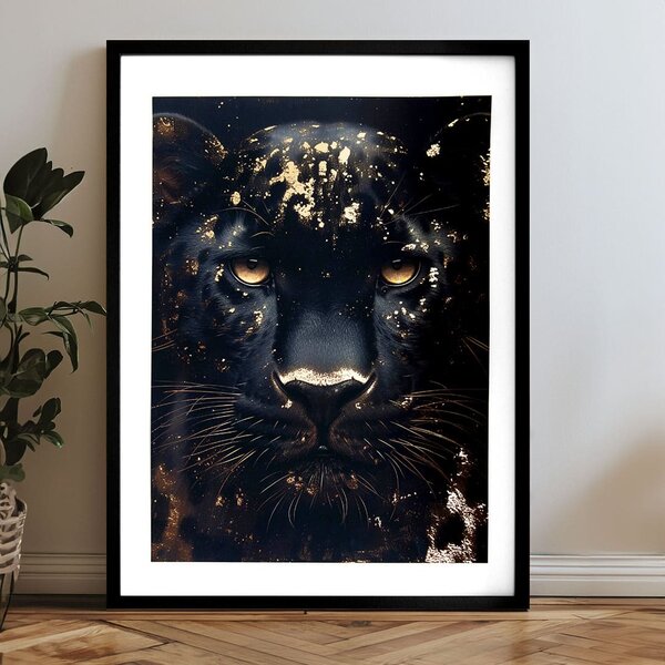 Poster de perete cu efect EXTRA - Pantera de Aur - 40x60 cm