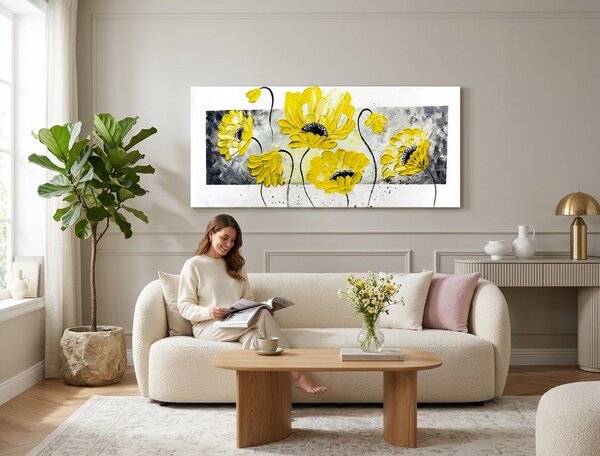 Reproducere pe pânză FLORI - 70x30 cm