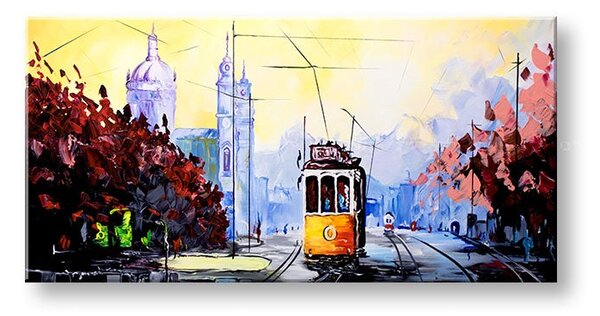 Reproducere pe pânză ORAȘ - 60x30 cm