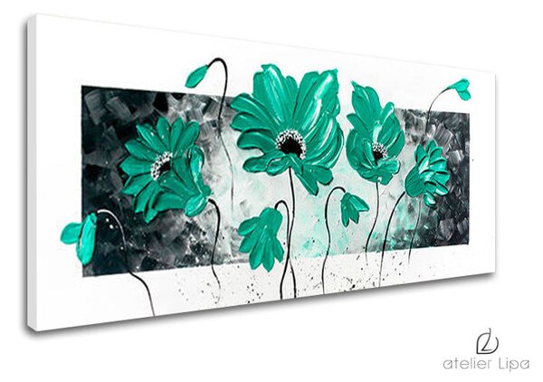 Reproducere pe pânză FLORI - 70x30 cm