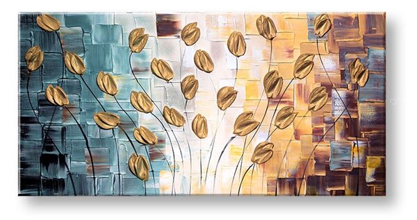 Reproducere pe pânză FLORI - 90x40 cm