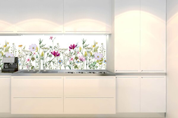 Fototapet pentru bucătărie - model floral 180 x 60 cm