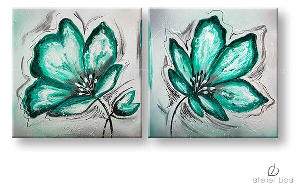 Reproducere pe pânză FLORI - 80x40 cm