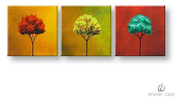 Reproducere pe pânză COPACI - 90x30 cm