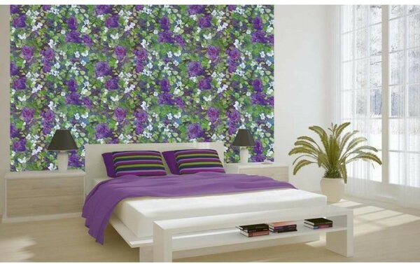 Tapet vlies de lux natură statică florală violet