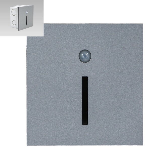 Emithor 70428 - LED lampă scară cu senzor LINE LED/1W/230V 4000K gri