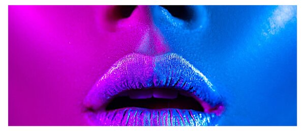 Tablou - Imaginea buzelor colorate (120x50 cm)