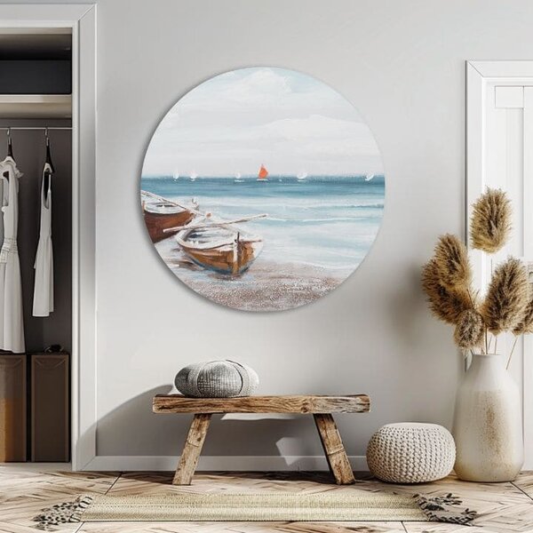 Rotund pictat gigant Restul în port - 60 cm
