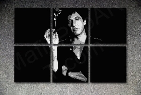 Scarface - AL PACINO 6 bucăți POP ART Tablou de perete