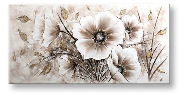 Tablou pictat manual FLORI 1 parte - 120x60 cm