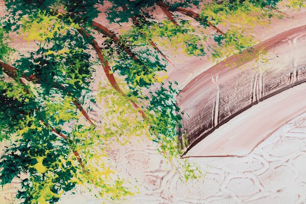 Tablou pictat manual PEISAJ 1 parte - 50x100 cm