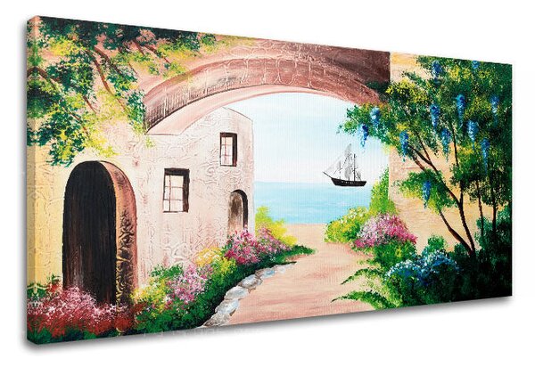 Tablou pictat manual PEISAJ 1 parte - 50x100 cm