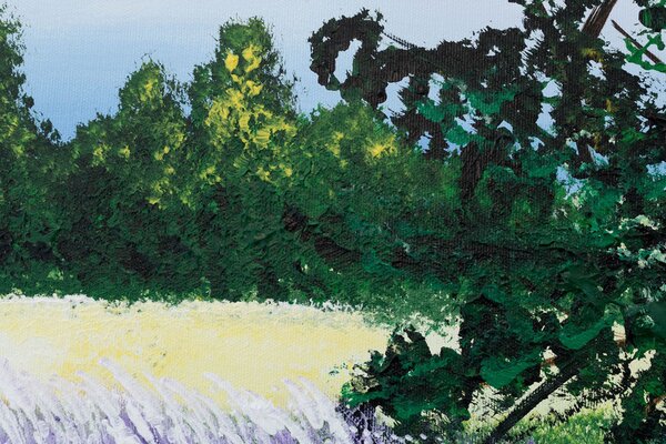 Tablou pictat manual PEISAJ 1 parte - 70x100 cm