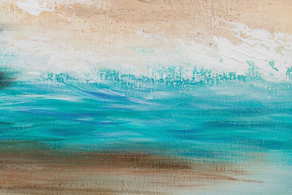Tablou pictat manual NAVE PE MARE 1 parte - 70x70 cm