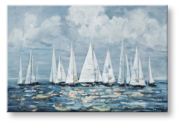 Tablou FLAGS ON THE SEA 1 buc - 80x40 cm